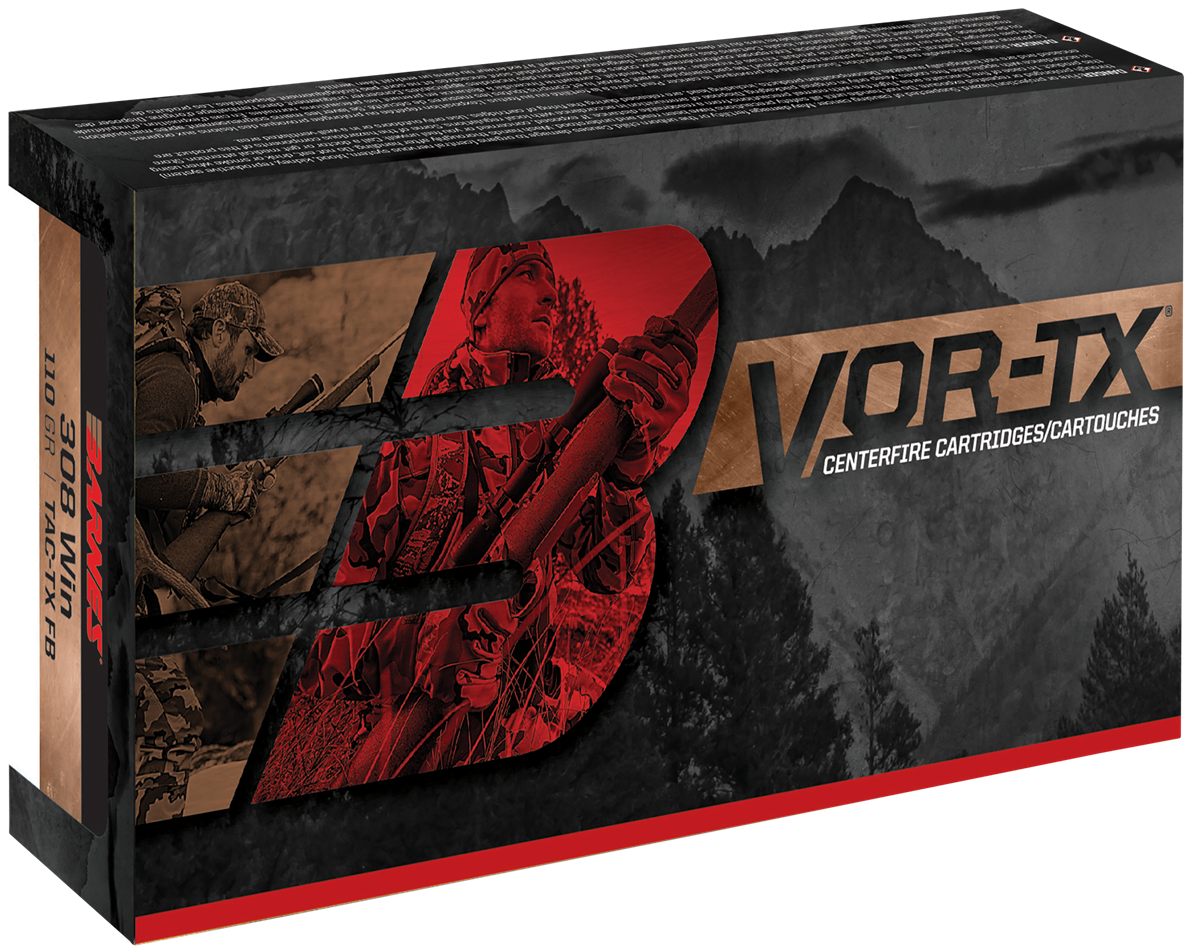 Barnes Bullets 21548 VOR-TX Rifle 300 Blackout 110gr TAC-TX Flat Base 20 Pe