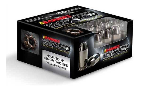 Barnes TAC-XPD Defense Handgun Ammunition .45 ACP 185 gr 1000 fps 20/ct