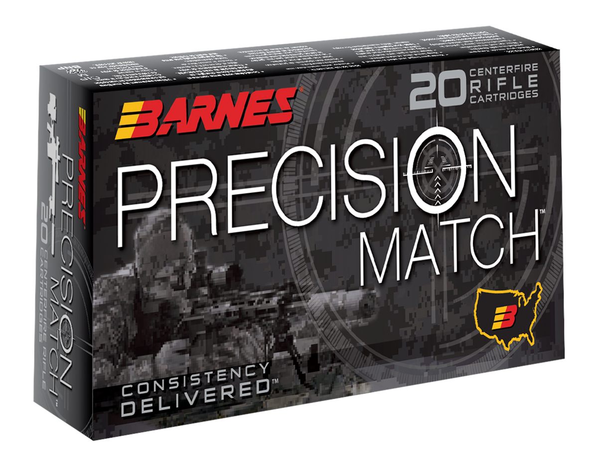 Barnes Bullets 30818 Precision Match 308 Win 175gr Open Tip Boat Tail 20 Pe