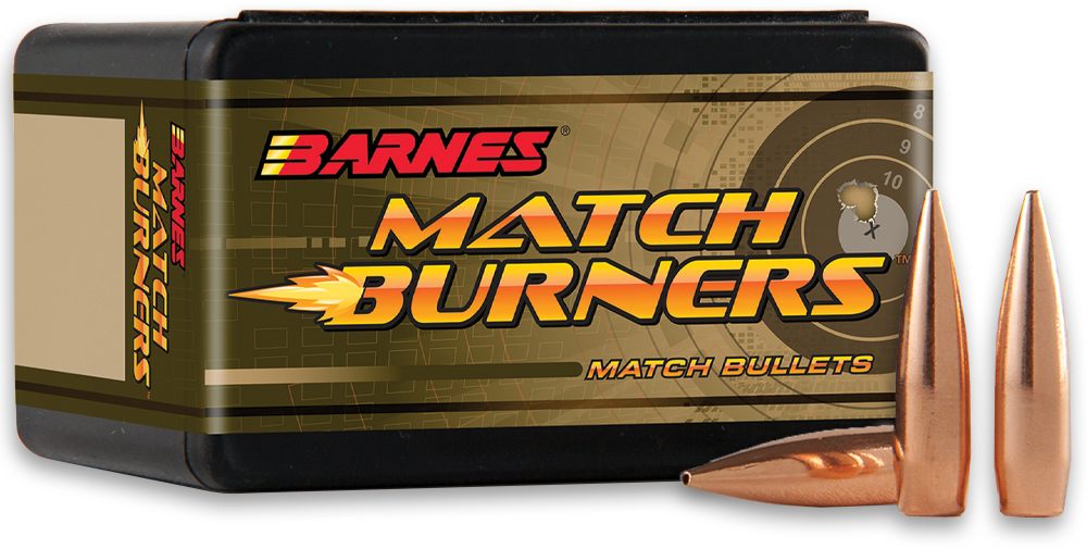 Barnes Bullets 32050 Match Burners 22 Cal 77gr Boat Tail 100 Per Box/10 Cas
