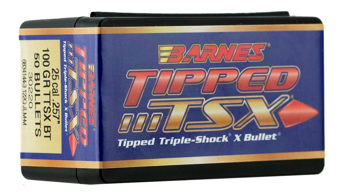 Barnes Tipped TSX (TTSX) Bullets .25 cal .257in 100 gr Ttsxbt 50/ct