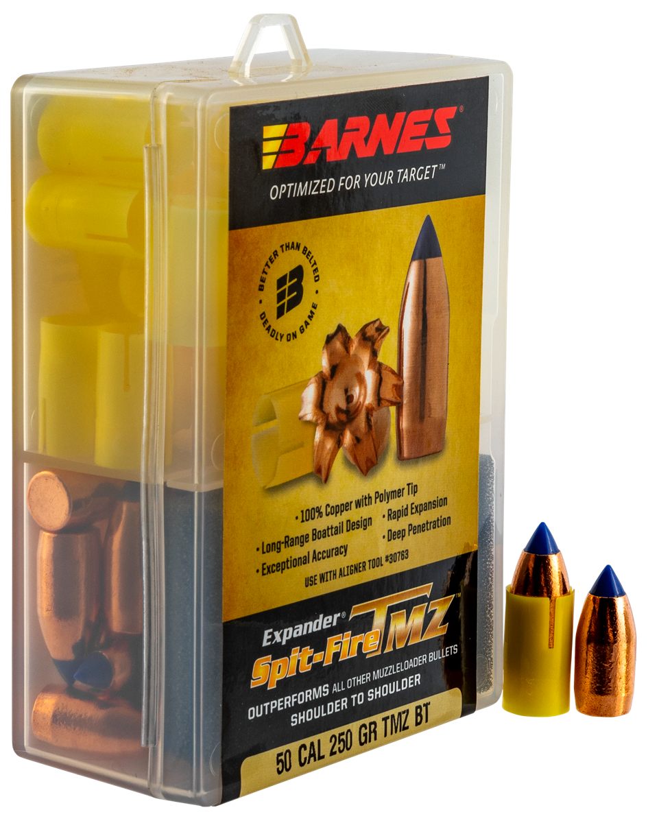 Barnes SpitFire TMZ Muzzleloader Bullets with Sabot .50 cal .451in 250gr Sf