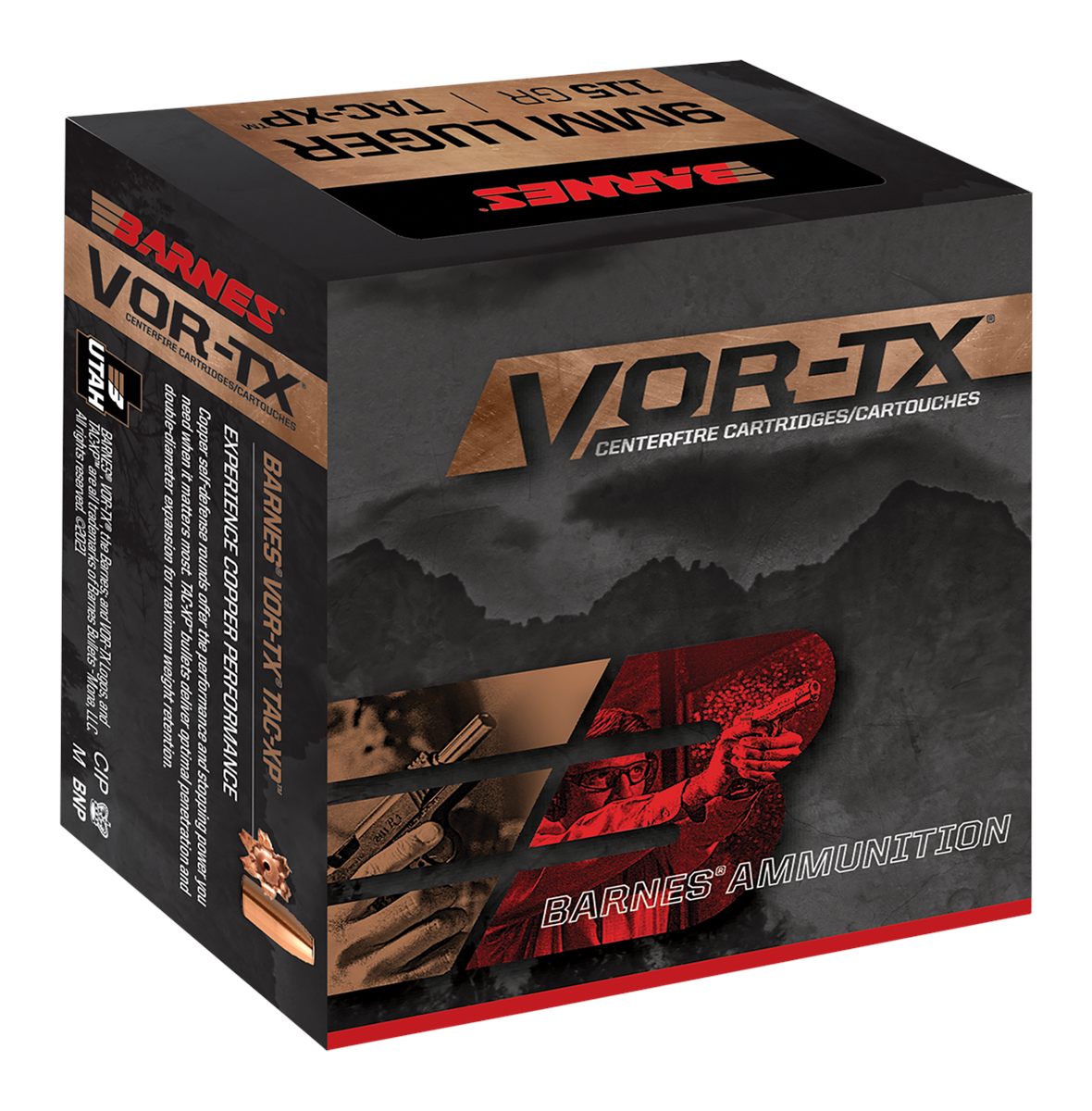 Barnes Bullets 32007 VOR-TX 45 Auto 185gr TAC-XP 20 Per Box/10 Case