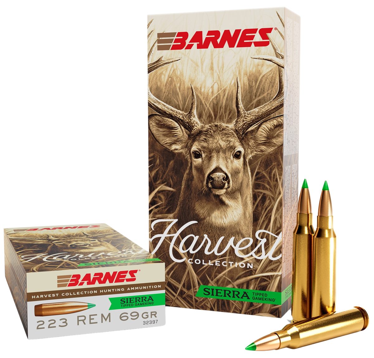 Barnes Bullets 32397 Harvest 223 Rem 69gr Sierra Tipped GameKing 20 Per Box