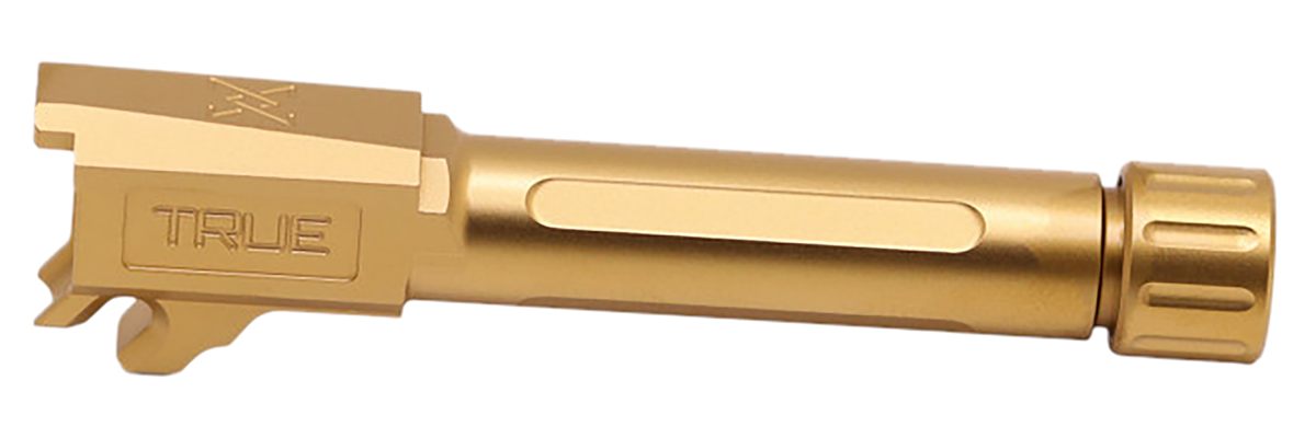 True Precision TPP365BXTG Sig P365 9mm 3.10in Threaded Gold TiN Stainless S