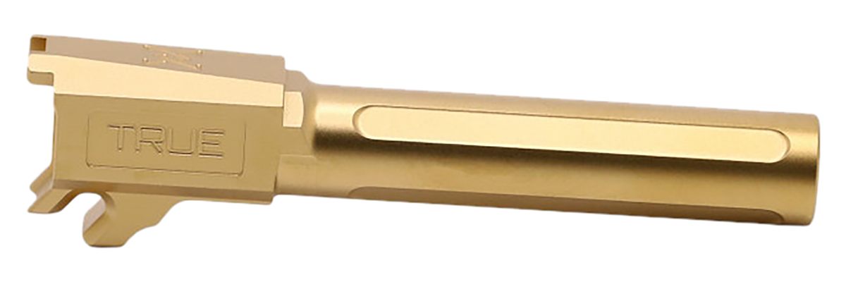True Precision TPP365XLBXG Sig 9mm Luger 3.70in Fluted Gold TiN Stainless S
