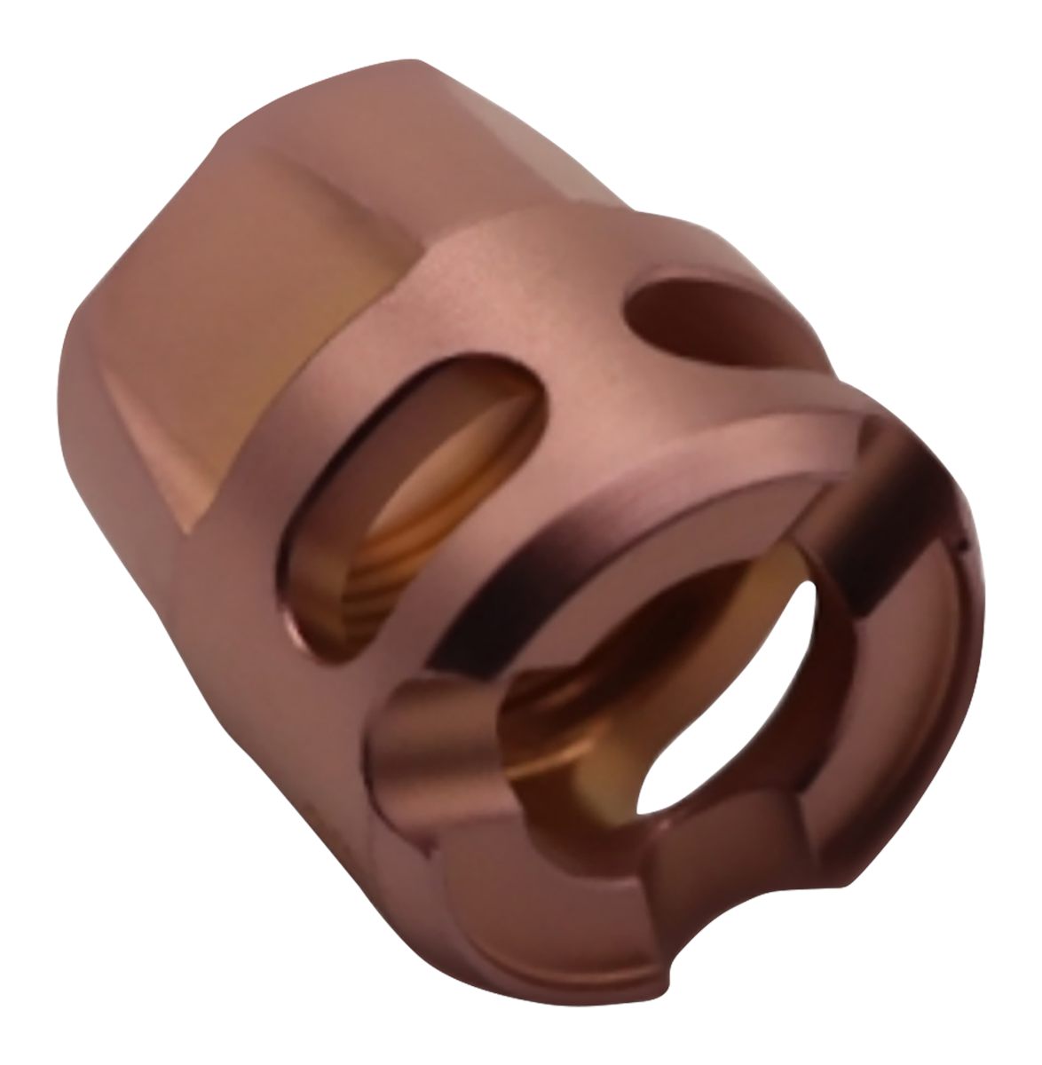 True Precision Inc TPYMICROC Micro Compensator Y-Type Copper 416R Stainless Steel 1/2"x28 Threads 9mm/380 ACP