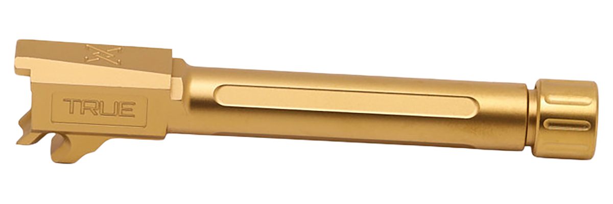 True Precision TPP365FBXTG Sig 9mm Luger 4.30in Threaded Gold TiN Stainless