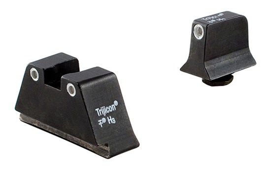 Trijicon Glock Suppressor Night Sight Set, White Front and Rear with Green view 2