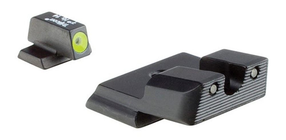 Trijicon S W M P Shield HD Night Sight Set, Yellow Front Outline view 2