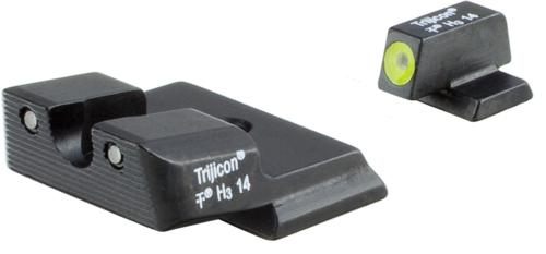 Trijicon S W M P Shield HD Night Sight Set, Yellow Front Outline view 3