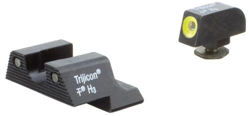 Trijicon 600784 HD Night Sights Green/Tritium Yellow Outline Front Tritium view 2