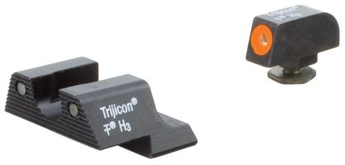 Trijicon 600785 HD Night Sights Green/Tritium Orange Outline Front Tritium view 2