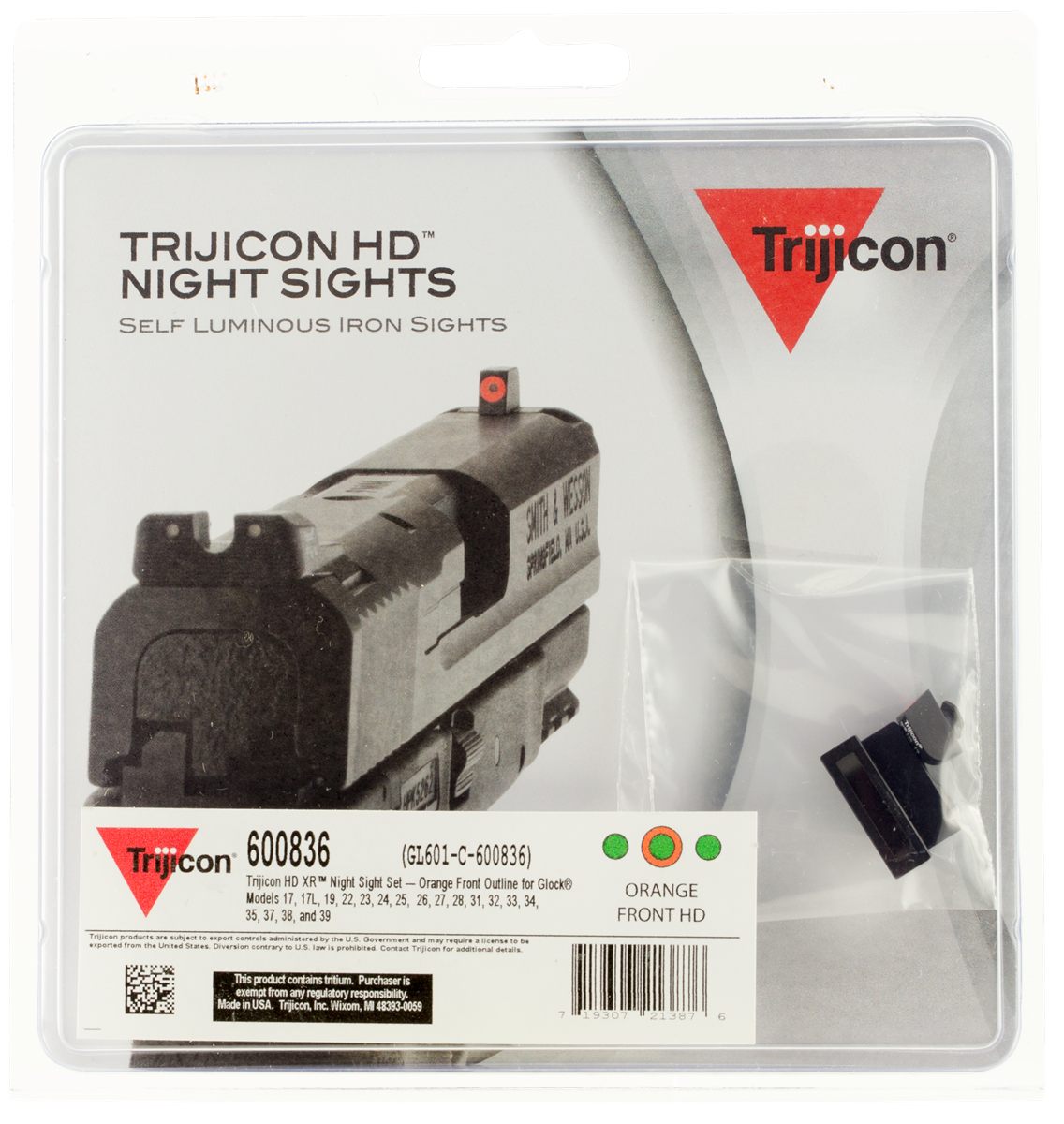 Trijicon GL601-C-600836 Night Sight,HD XR Orange Front Outline