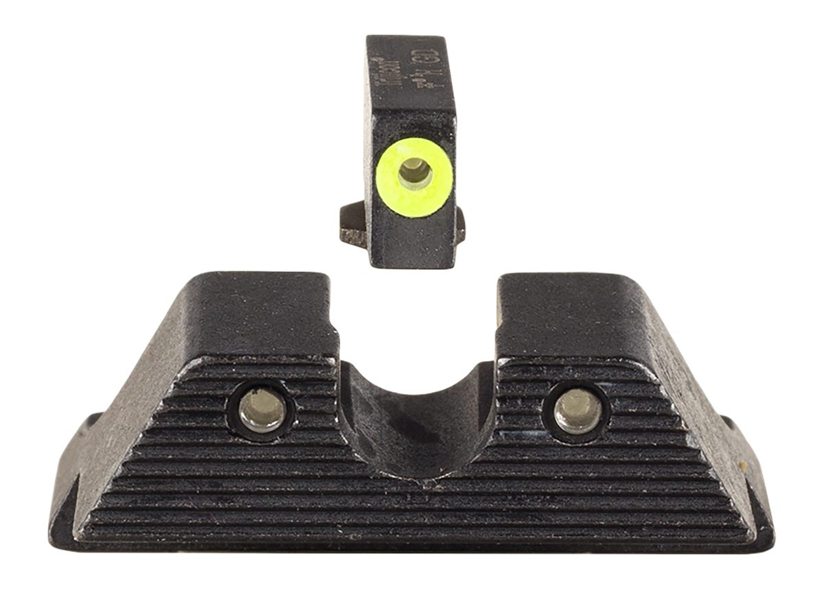 Trijicon 600845 HD XR Night Sight Set Green Tritium/Yellow Outline Front, R
