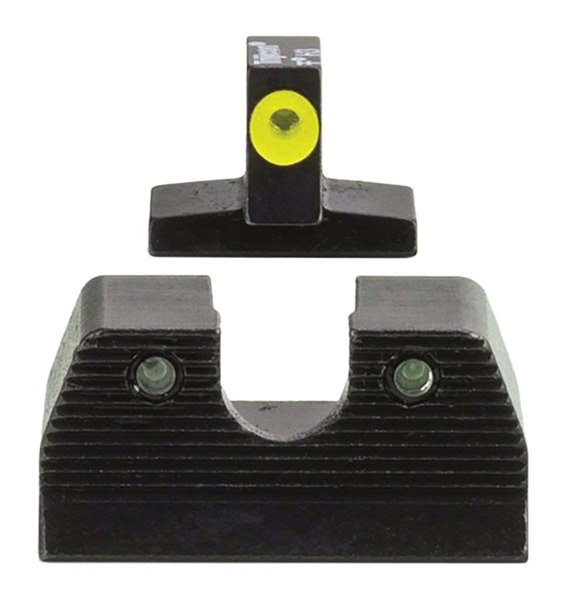 Trijicon 600890 HD XR Night Sight Set Green Tritium/Yellow Outline Front, R