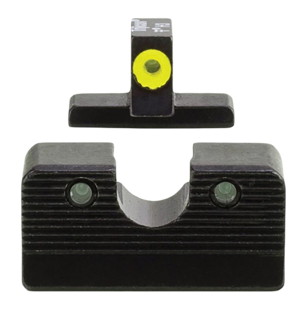 Trijicon 600999 HD XR Night Sight Set Green Tritium/Yellow Outline Front, R