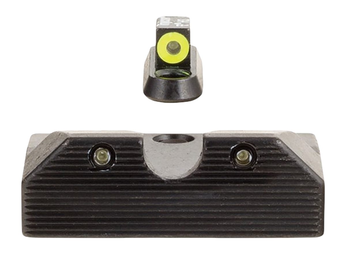 Trijicon 601080 HD XR Night Sight Set Green Tritium/Yellow Outline Front, R
