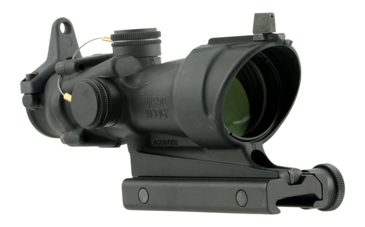 Trijicon 100091 ACOG Black Hardcoat Anodized 4x32mm Illuminated Amber Cross