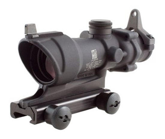Trijicon 100091 ACOG Black Hardcoat Anodized 4x32mm Illuminated Amber Cross view 2