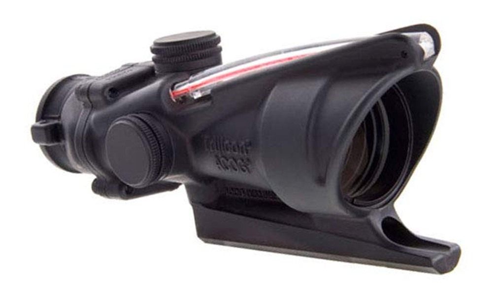 Trijicon ACOG Rifle Scope 4X 32 Red Dual Illum Triangle Matte BAC TA31A view 2