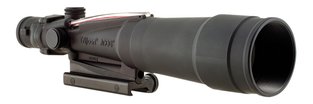 Trijicon 100175 ACOG Black Hardcoat Anodized 5.5x50mm Illuminated Red Chevr