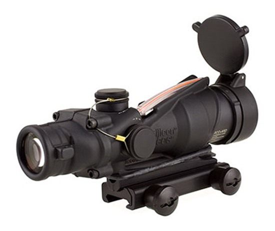 Trijicon 100228 ACOG Black Hardcoat Anodized 4x32mm Illuminated Red Chevron view 2