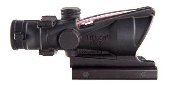 Trijicon 100219 ACOG Black Hardcoat Anodized 4x32mm Illuminated Red Horsesh view 2
