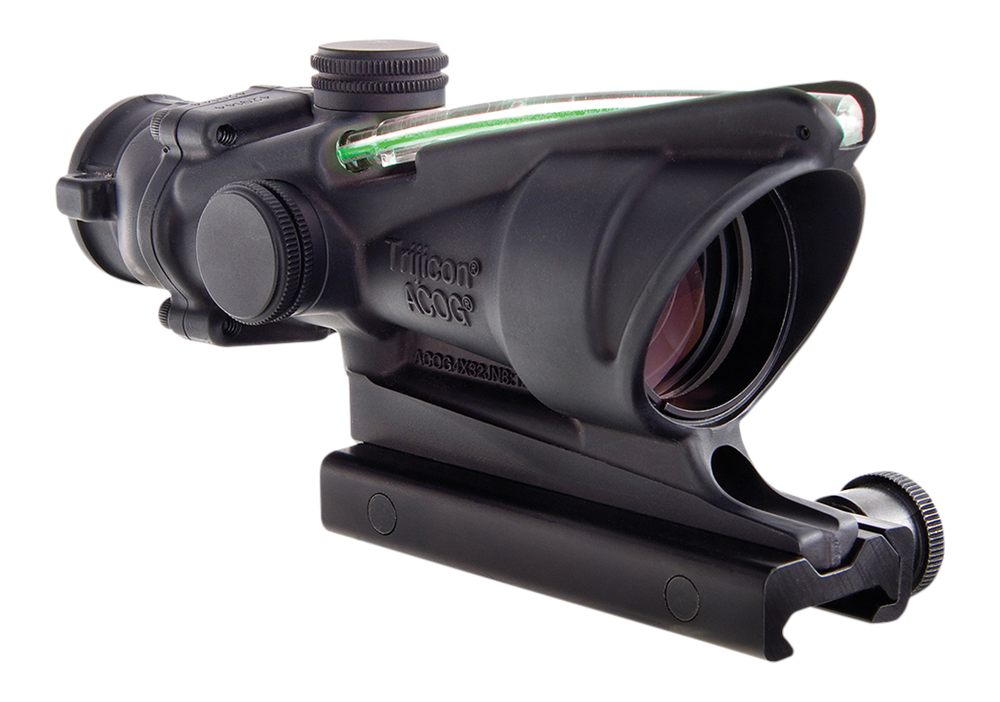 Trijicon 100218 ACOG Black Hardcoat Anodized 4x 32mm Illuminated Green Chev