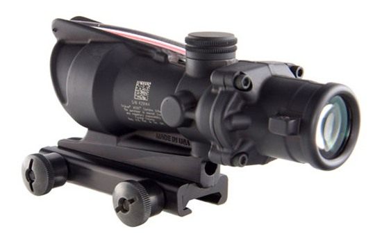 Trijicon 100220 ACOG Black Hardcoat Anodized 4x32mm Illuminated Red Horsesh view 2