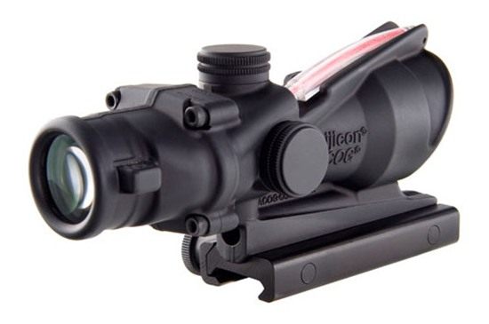 Trijicon 100233 ACOG Black Hardcoat Anodized 4x32mm Illuminated Red Crossha view 2