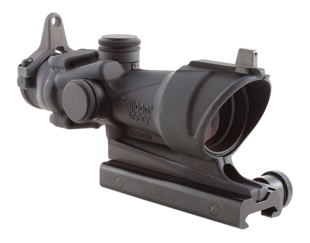 Trijicon 100092 ACOG Black Hardcoat Anodized 4x32mm Illuminated Amber Cross
