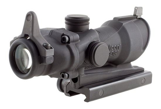 Trijicon 100092 ACOG Black Hardcoat Anodized 4x32mm Illuminated Amber Cross view 2