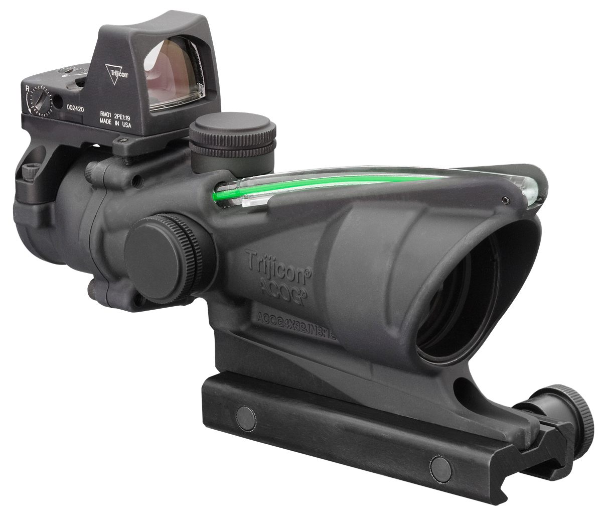 Trijicon ACOG 4X32 223 GRN XHR W/RMR view 2