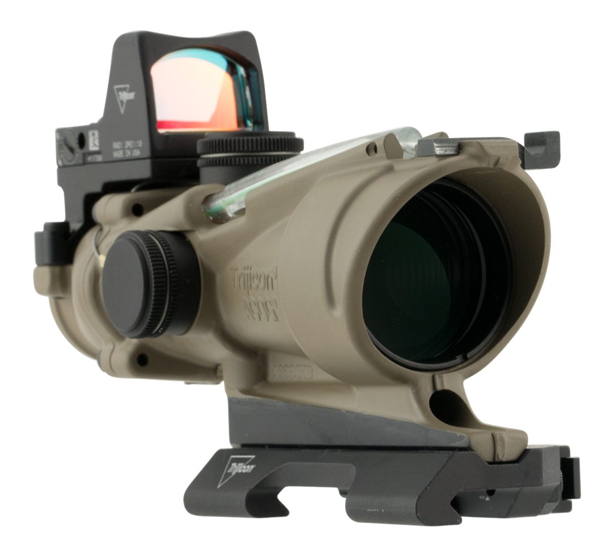 Trijicon 4x32mm ACOG Dual Illumination Green Crosshair Reticle Flat Dark Ea view 2