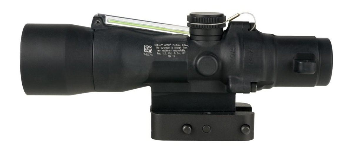 Trijicon Compact ACOG 3x30 Rifle Scope Green Chevron .223/62gr. Illuminated view 2