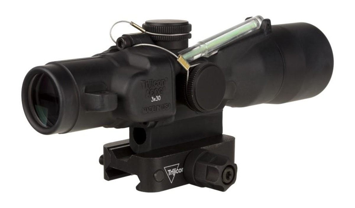 Trijicon Compact ACOG 3x30 Rifle Scope Green Chevron .223/62gr. Illuminated view 4