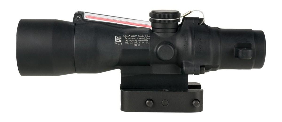 Trijicon Compact ACOG 3x30 Rifle Scope Red Chevron .223/62gr. w/ Mount Illu view 2