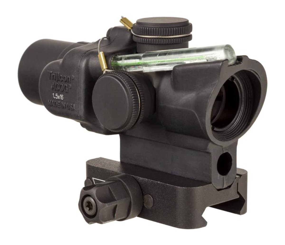 Trijicon 400329 ACOG TA44 Matte Black Anodized 1.5x16mm Illuminated Green C view 5