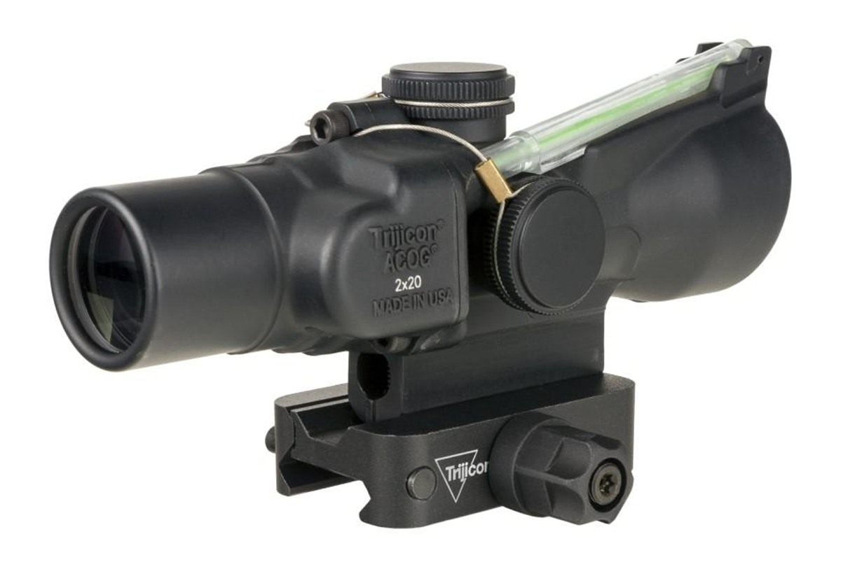 Trijicon Compact ACOG 2x20 Rifle Scope Green Crosshair Reticle Illuminated view 3
