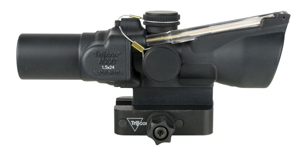 TrijiconInc Compact ACOG 1.5x24 Rifle Scope Amber 8 MOA Triangle Reticle Il