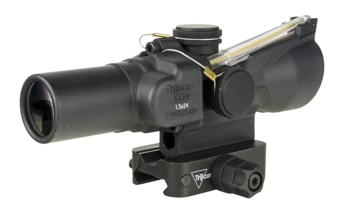 TrijiconInc Compact ACOG 1.5x24 Rifle Scope Amber 8 MOA Triangle Reticle Il view 2