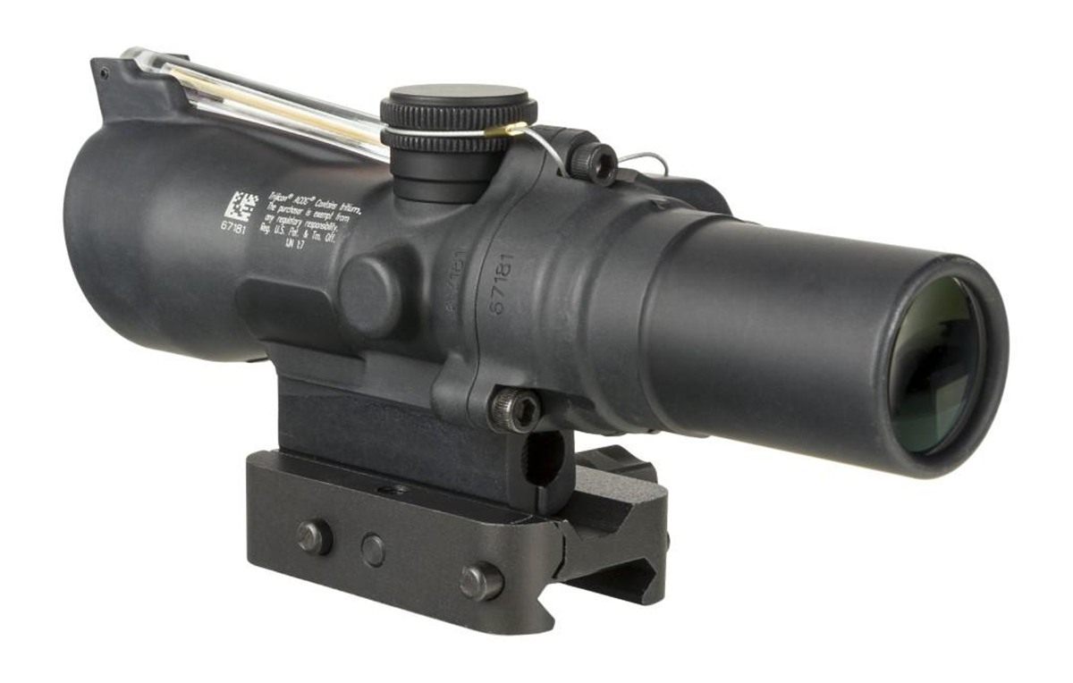 TrijiconInc Compact ACOG 1.5x24 Rifle Scope Amber 8 MOA Triangle Reticle Il view 3