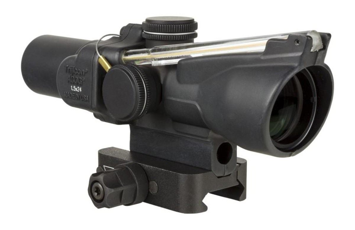 TrijiconInc Compact ACOG 1.5x24 Rifle Scope Amber 8 MOA Triangle Reticle Il view 5