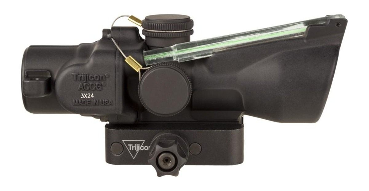 TrijiconInc Compact ACOG 3x24 Rifle Scope Low Height Green Crosshair .223/5