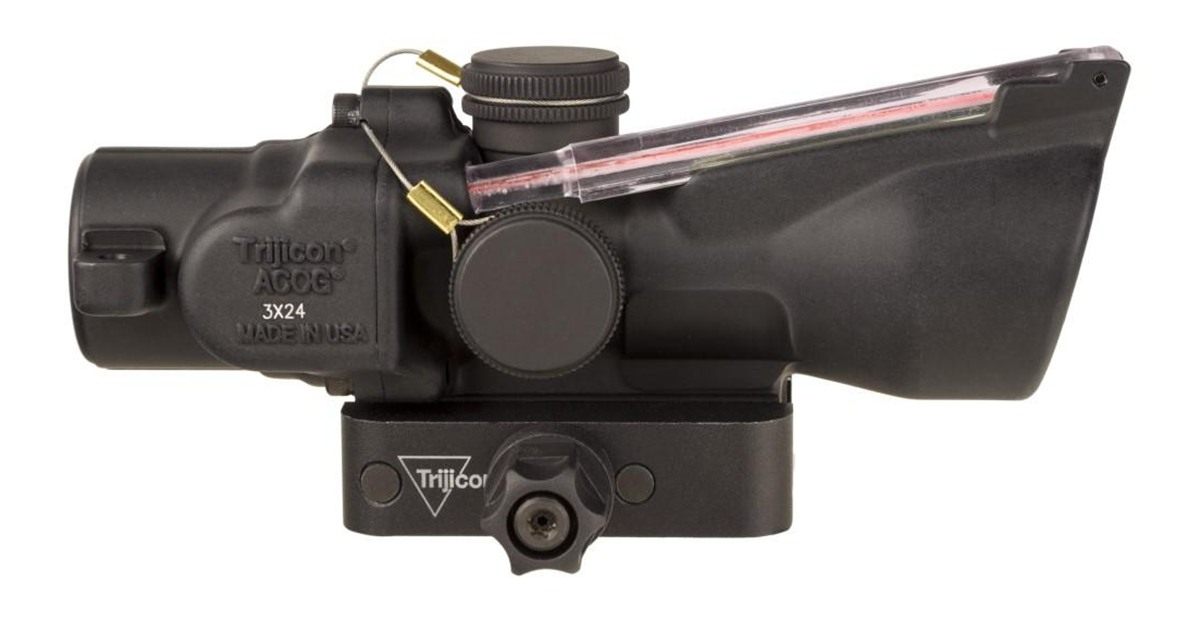 TrijiconInc Compact ACOG 3x24 Rifle Scope Low Height Red Crosshair 7.62x39/