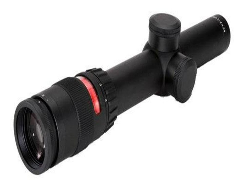 Trijicon TR24R AccuPoint 1-4x24mm Riflescope, 30mm Main Tube with BAC, Red