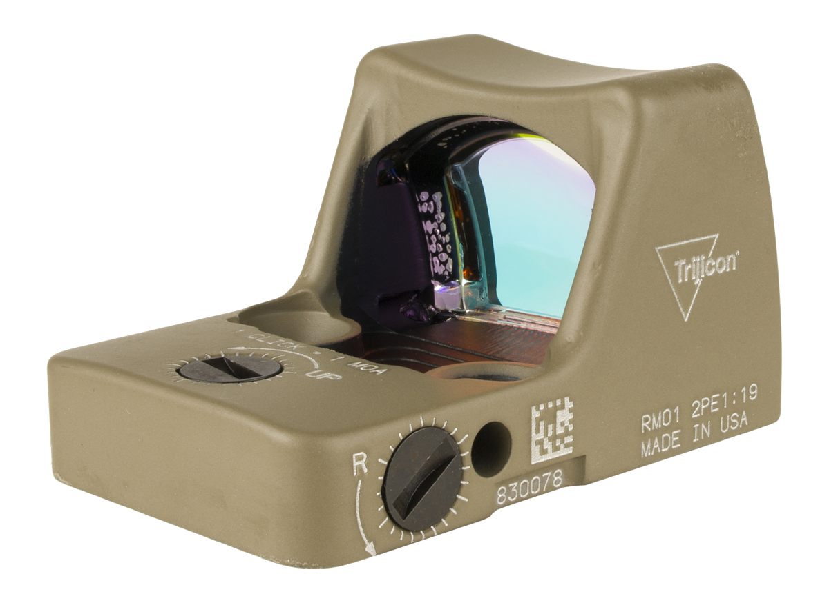 Trijicon 700624 RMR Type 2 Flat Dark Earth 1 X 0.89in x 0.67in 3.25 MOA Red