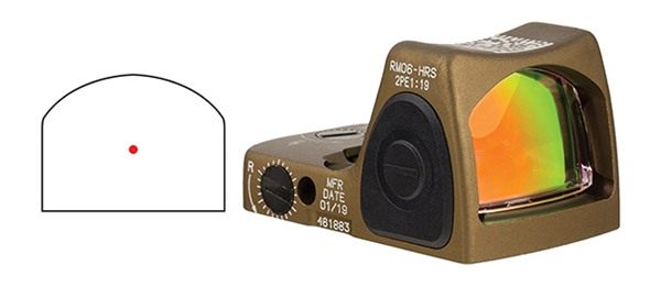 Trijicon 700780 RMR Type 2 Coyote Brown 1 x 0.89in x 0.67in 3.25 MOA Red Do view 3