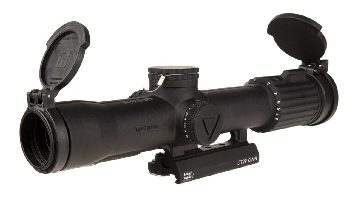TrijiconInc SCO Vcog Rifle 1-8x28 FFP Red Mrad Tree Illum. Black with Flipc
